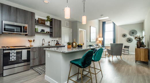 Apartment kitchen at The Point at Wrentham