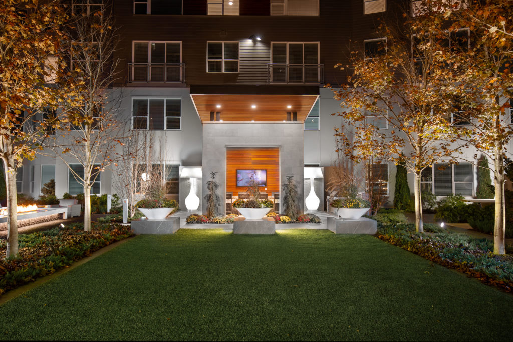 Outdoor lounge at The Point at King of Prussia