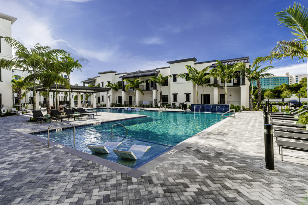 Outdoor resort style pool at The Point at North Palm Beach