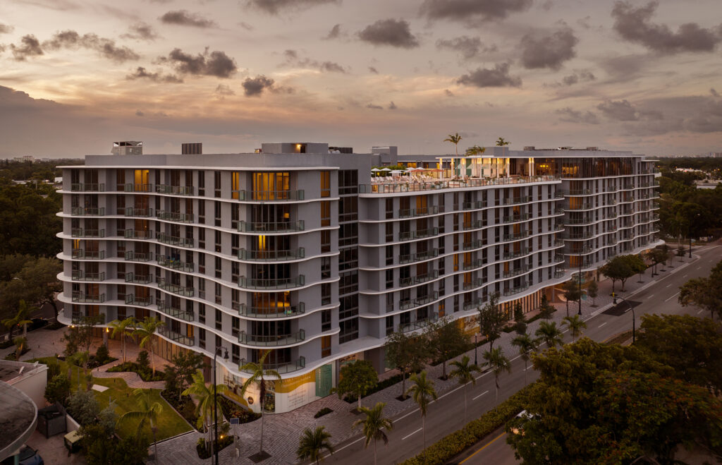 Exterior of The Boulevard showing outdoor roofdeck