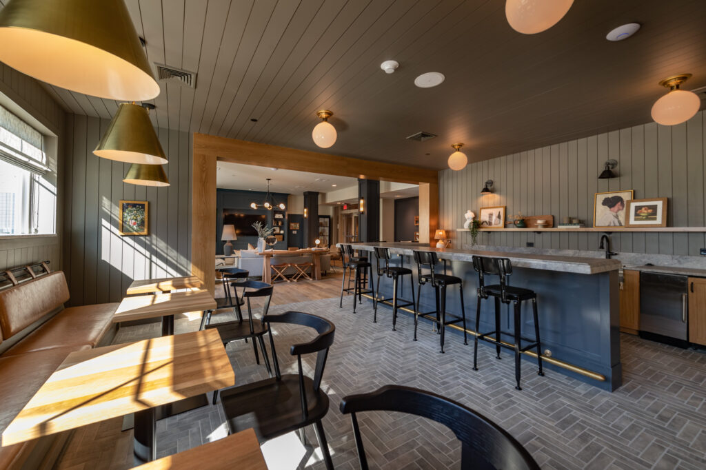 Community clubroom at The Point at Kingston