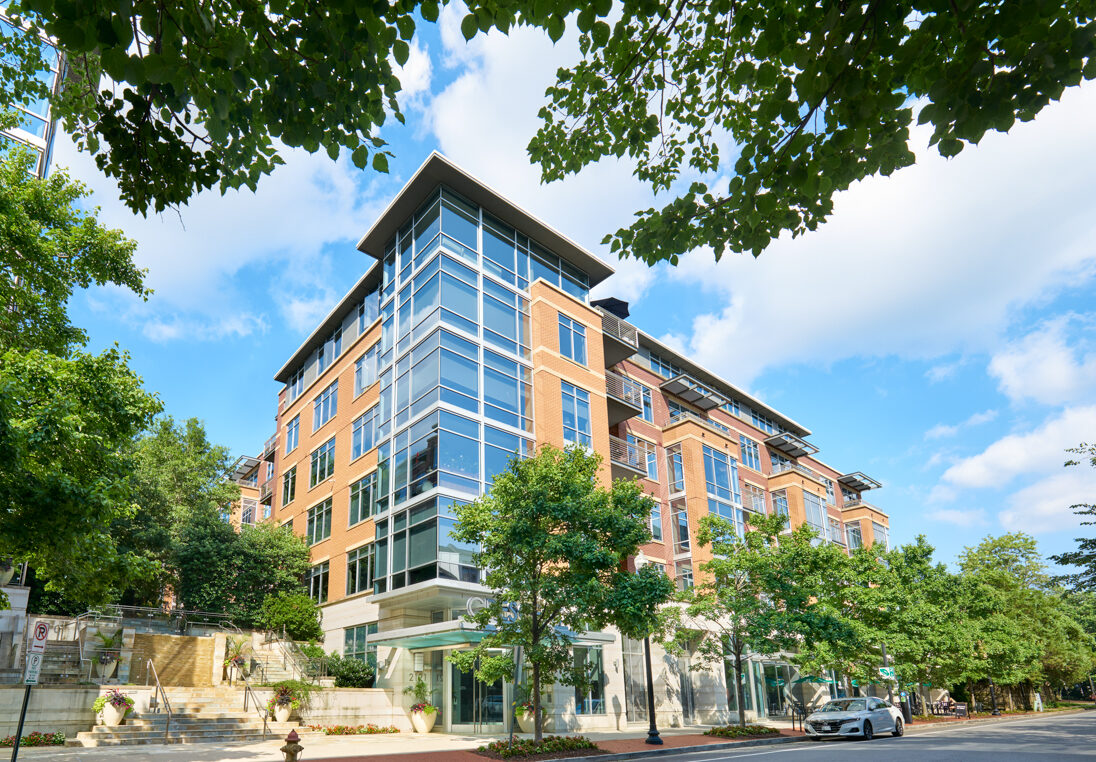 Building exterior at The Point at Falls Church