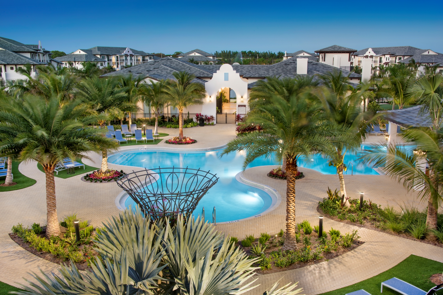Large outdoor resort-style pool at The Point at Southern Boulevard