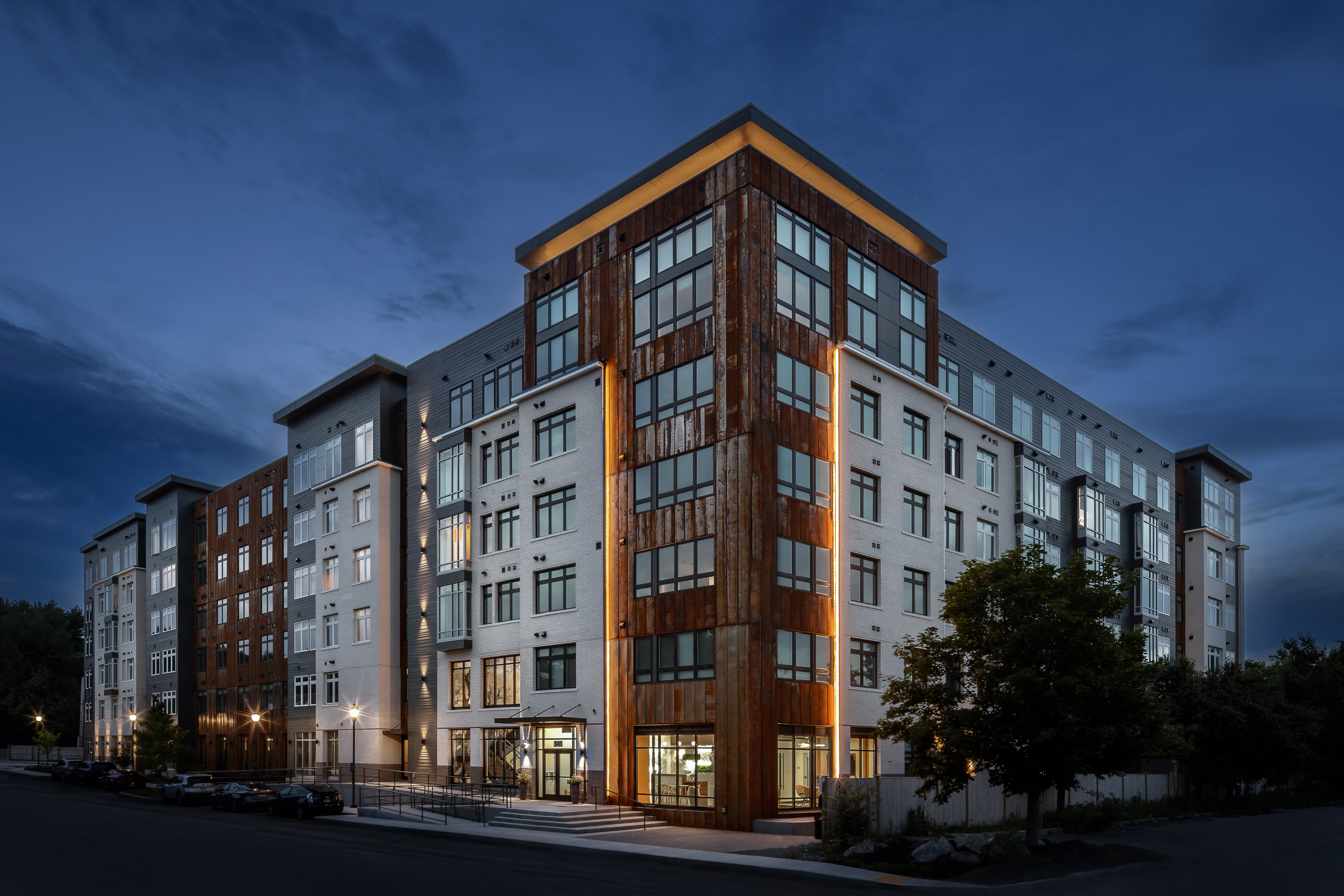 Exterior of building at The Point at Waltham